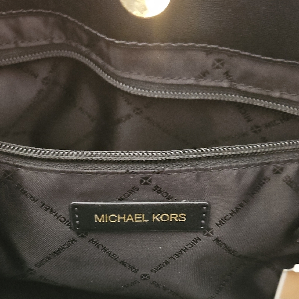 Michael Kors Black Shoulder Bag with Gold Accents - Picture 2 of 8